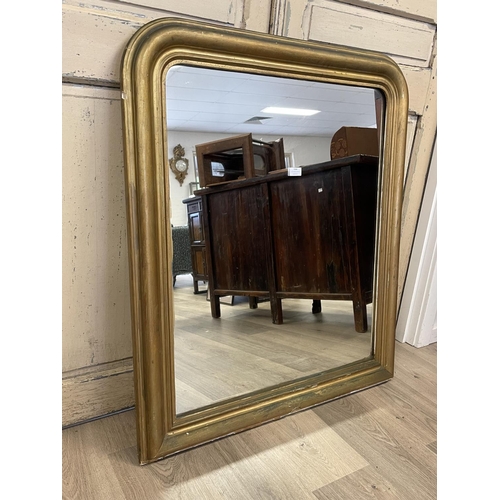 1098 - Antique and vintage Louis Philippe arched shaped mirror, approx 103cm H x 88cm W