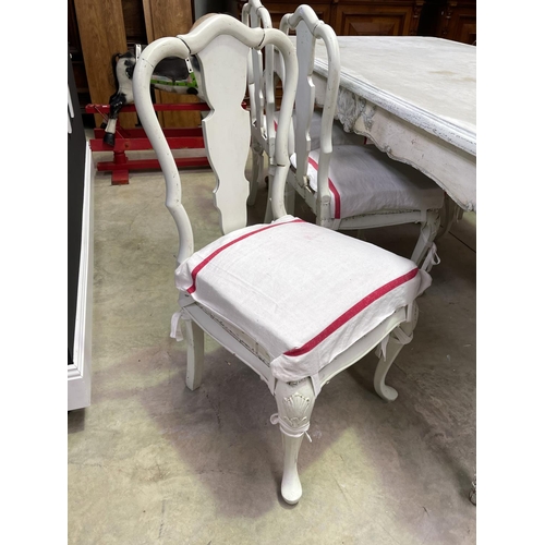 1111 - Set of six antique painted dining chairs (6)