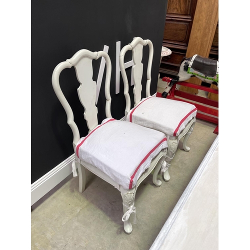 1111 - Set of six antique painted dining chairs (6)