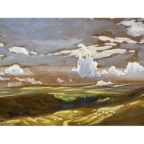 1082 - Spence ?? Maiden Castle, watercolour with white highlights, titled verso, approx 19cm x 25cm