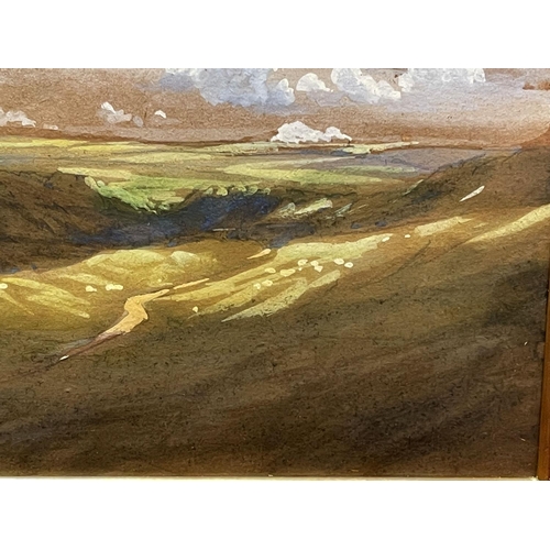 1082 - Spence ?? Maiden Castle, watercolour with white highlights, titled verso, approx 19cm x 25cm