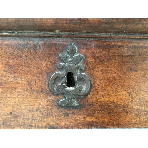 1114 - Antique French walnut late 18th / early 19th century two door armoire, with single long drawer below... 