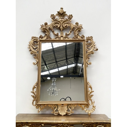 1153 - Antique style gilt surround mirror, approx 159cm H x 106cm W
