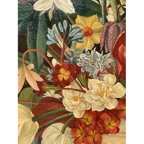 1156 - Joan Robinson, Still Life of Flowers in a vase, oil on canvas, signed with monogram and dated 1948 v... 