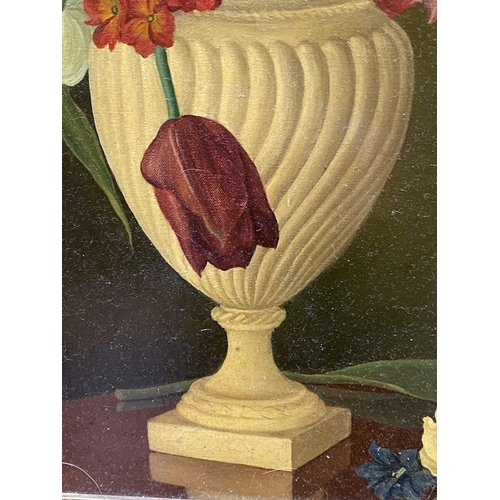 1156 - Joan Robinson, Still Life of Flowers in a vase, oil on canvas, signed with monogram and dated 1948 v... 