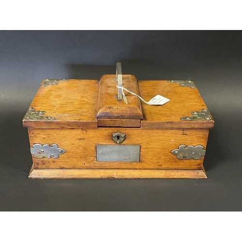 1175 - Victorian oak silver plate mounted stationery box of Boxer Rebellion and Australian interest, the to... 