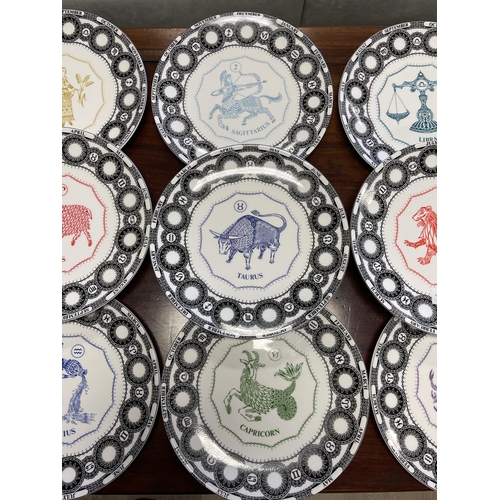 1190 - Set of twelve Royal Doulton zodiac plates (12)