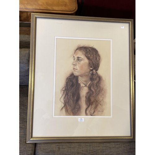 1196 - Tony Constantino, Not in the Mood, pastel, Greythorn Galliers , signed lower right, approx 52.5 x 38... 