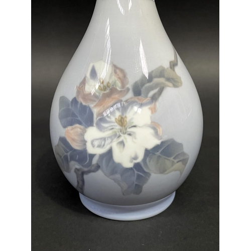 46 - Royal Copenhagen porcelain flared rim bottle vase, no 5351, approx 21.5cm