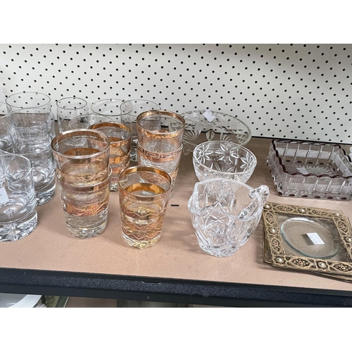 55 - Assortment of glass and crystal