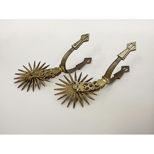 1008 - Pair of antique Cavalry spurs, early 17th century. By repute given to Sir Lytton of Knebworth Castle... 