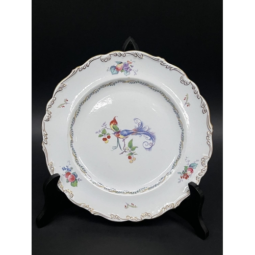 154 - Antique porcelain Imari pattern plate, a Shelley Versailles plate along with an Italian vase, approx... 