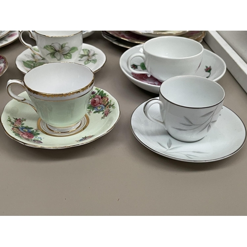 155 - Assortment of antique and vintage cups and saucers some with plates to include Meissen