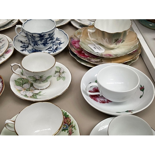155 - Assortment of antique and vintage cups and saucers some with plates to include Meissen