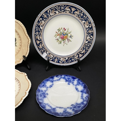 160 - Selection of antique and later plates including a Copeland Spode jug, approx 18cm H and smaller