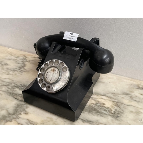 167 - Vintage black Bakelite telephone