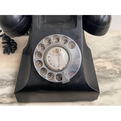 167 - Vintage black Bakelite telephone