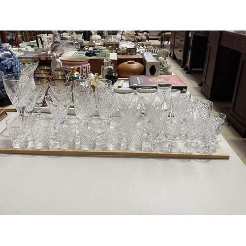 178 - Matched part suite of crystal glass ware