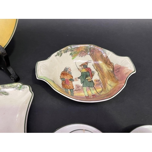 179 - Royal Doulton Under The Greenwood Tree dish and sandwich plate, approx 28cm W and smaller, Royal Dou... 