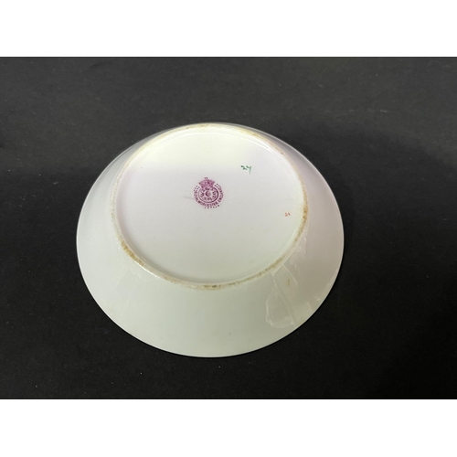 192 - Royal Worcester blush ivory miniature mug and pin dish, approx 4cm H (2)