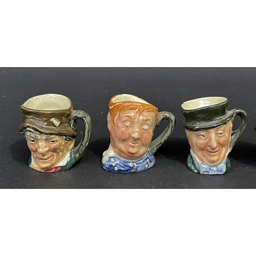 195 - Selection of Royal Doulton miniature Toby jugs, approx 6cm and smaller (6)