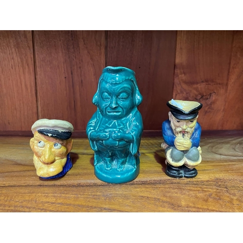 215 - Three vintage character jugs, approx 15cm H and smaller