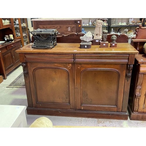 260 - Antique Australian cedar bookcase base, with later added shaped backboard, approx 120cm H x 156cm W ... 