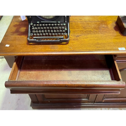 260 - Antique Australian cedar bookcase base, with later added shaped backboard, approx 120cm H x 156cm W ... 