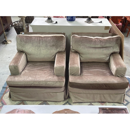 280 - Pair of modern design lounge armchairs (2)