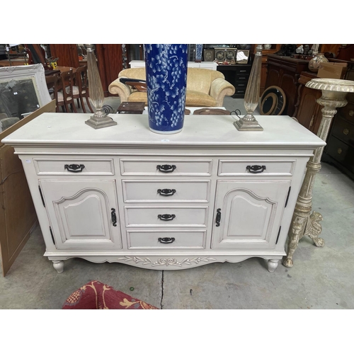 282 - Painted Country Corner French style sideboard, approx 95cm H x 154cm W x 48cm D