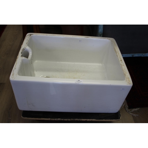 494 - Porcelain butlers sink, approx 25cm H x 60cm W x 46cm D