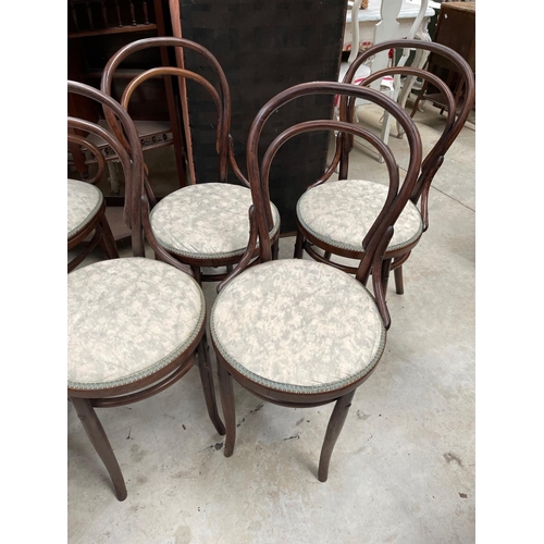 501 - Set of six antique bentwood chairs to include a pair of armchairs (6)