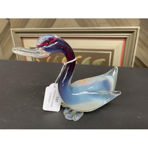 131 - Murano duck, approx 12cm H and 16cm W