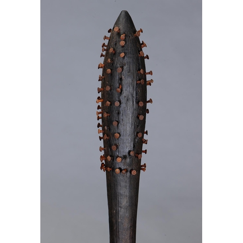 1006 - FINE NAIL-HEADED FIGHTING CLUB, NORTH-EAST QUEENSLAND, Carved and engraved hardwood with hobnails (w... 