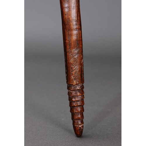 1012 - FINE EARLY LEANGLE CLUB, WESTERN VICTORIA, carved and engraved hardwood (no custom stand) The Leangl... 