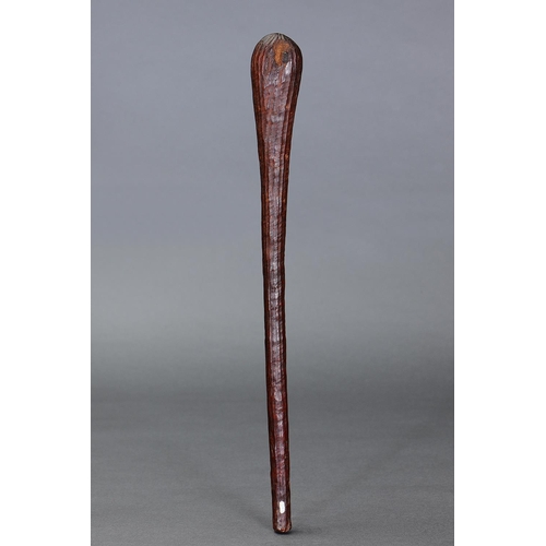 1067 - EARLY TIWI THROWING CLUB, TIWI GROUP, MELVILLE AND BATHURST ISLANDS, NORTHERN TERRITORY, Carved and ... 