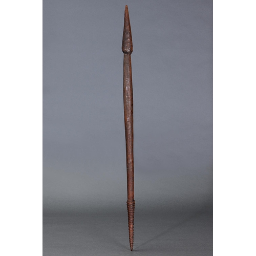 1077 - EARLY THROWING CLUB, CONDAH LAKES, VICTORIA, Carved and engraved hardwood (with custom stand) The cu... 