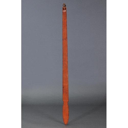 1189 - SPEAR THROWER (WOOMERA), KUNUNARRA, WESTERN AUSTRALIA, Carved wood, spinifex resin and natural pigme... 