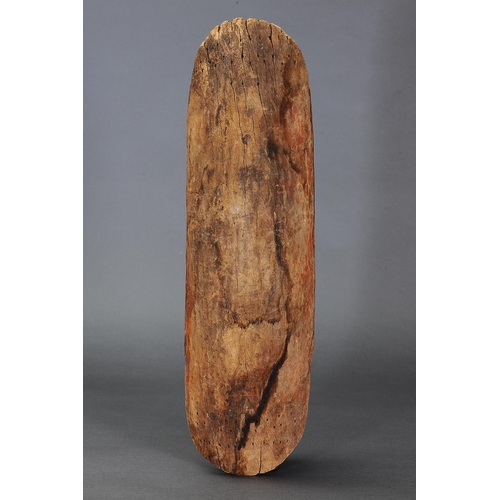 1201 - RARE EARLY SHIELD, COWARD SPRINGS, SOUTH AUSTRALIA, Carved and engraved hardwood and natural pigment... 