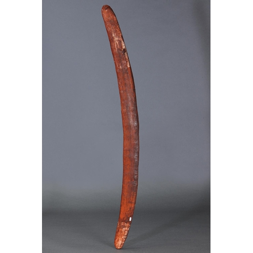 1209 - BOOMERANG, EASTERN ARNHEM LAND, NORTHERN TERRITORY, Carved hardwood and natural pigments (with custo... 