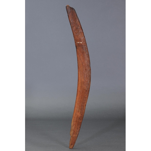 1226 - BOOMERANG, CENTRAL AUSTRALIA, NORTHERN TERRITORY, Carved hardwood and natural pigments (with custom ... 