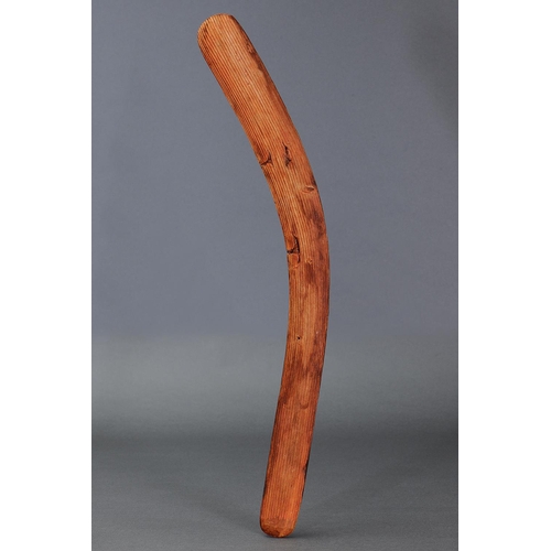 1234 - HUNTING BOOMERANG, CENTRAL AUSTRALIA, NORTHERN TERRITORY, Carved hardwood and natural pigments (with... 