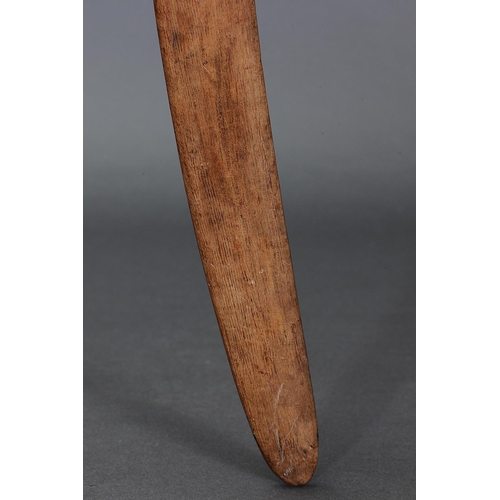 1251 - FINE EARLY LARGE BOOMERANG CLUB, SOUTH LAKE EYRE, SOUTH AUSTRALIA, Carved and engraved hardwood (wit... 