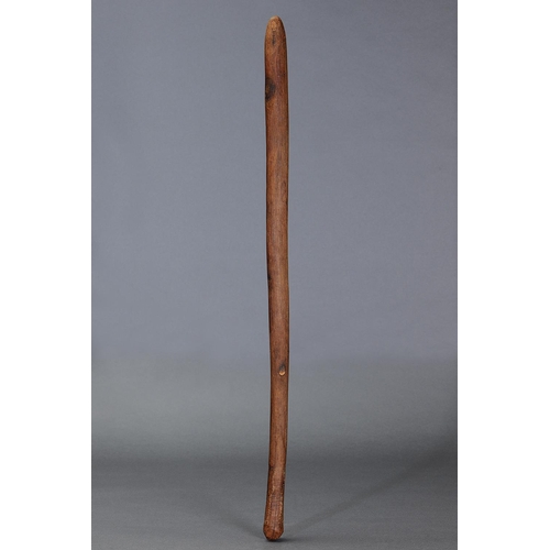 1259 - FINE POLE CLUB, WESTERN DESERT/CENTRAL AUSTRALIA, Carved and engraved hardwood (with custom stand) D... 