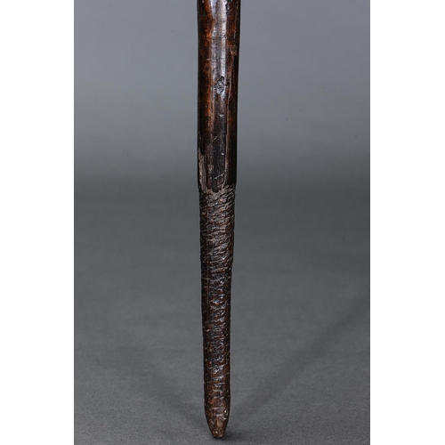 1260 - EARLY FIGHTING CLUB, SOUTH EAST SOUTH AUSTRALIA, Carved hardwood (with custom stand) Approx L71 x 5c... 