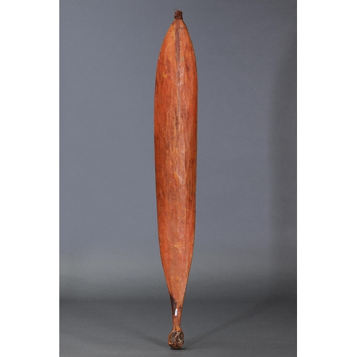 1266 - SPEAR THROWER (WOOMERA), CENTRAL AUSTRALIA, NORTHERN TERRITORY, Carved hardwood, spinifex resin and ... 