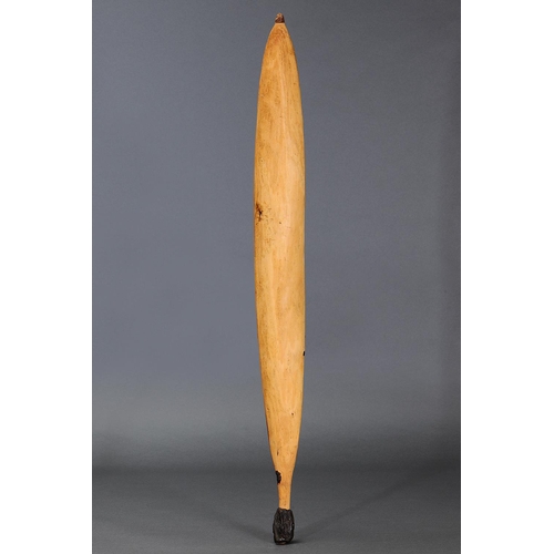 1268 - SPEAR THROWER (WOOMERA), CENTRAL AUSTRALIA, NORTHERN TERRITORY, Carved hardwood, spinifex resin and ... 