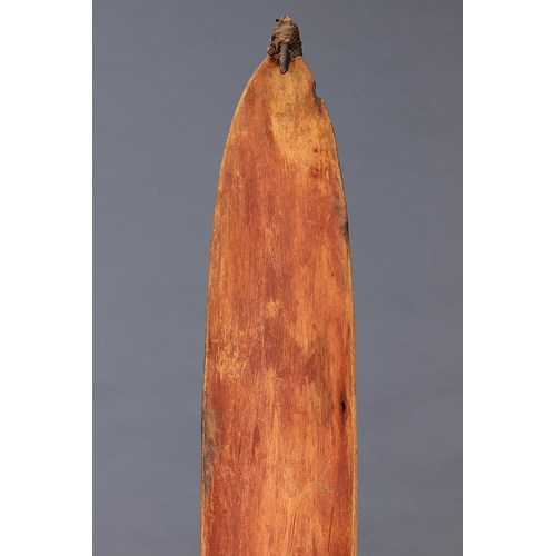 1269 - SPEAR THROWER (WOOMERA), CENTRAL AUSTRALIA, NORTHERN TERRITORY, Carved hardwood, spinifex resin and ... 