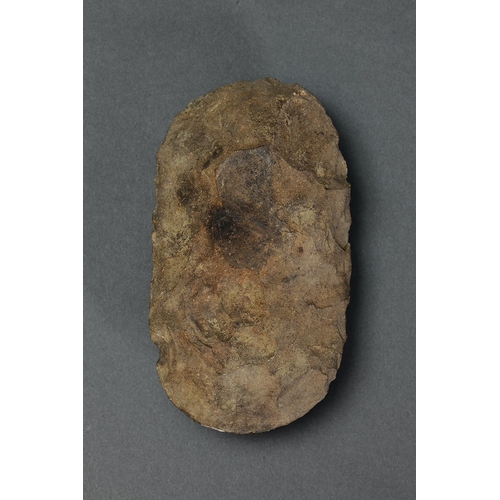 1279 - EARLY LARGE STONE IMPLEMENT, KILKIVAN, GYMPIE REGION, QUEENSLAND, Carved stone (no custom stand) App... 