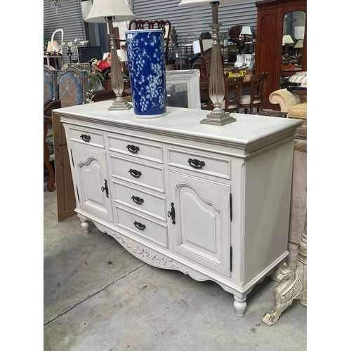 282 - Painted Country Corner French style sideboard, approx 95cm H x 154cm W x 48cm D